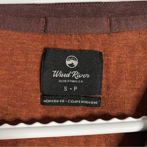 Wind River Men's Burgundy Henley Crewneck Shirt - Picture 5 of 8